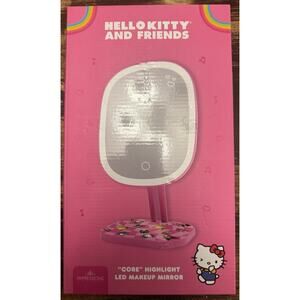 Hello Kitty LED Vanity Mirror Lighted Makeup Mirror Sanrio Pink NIB